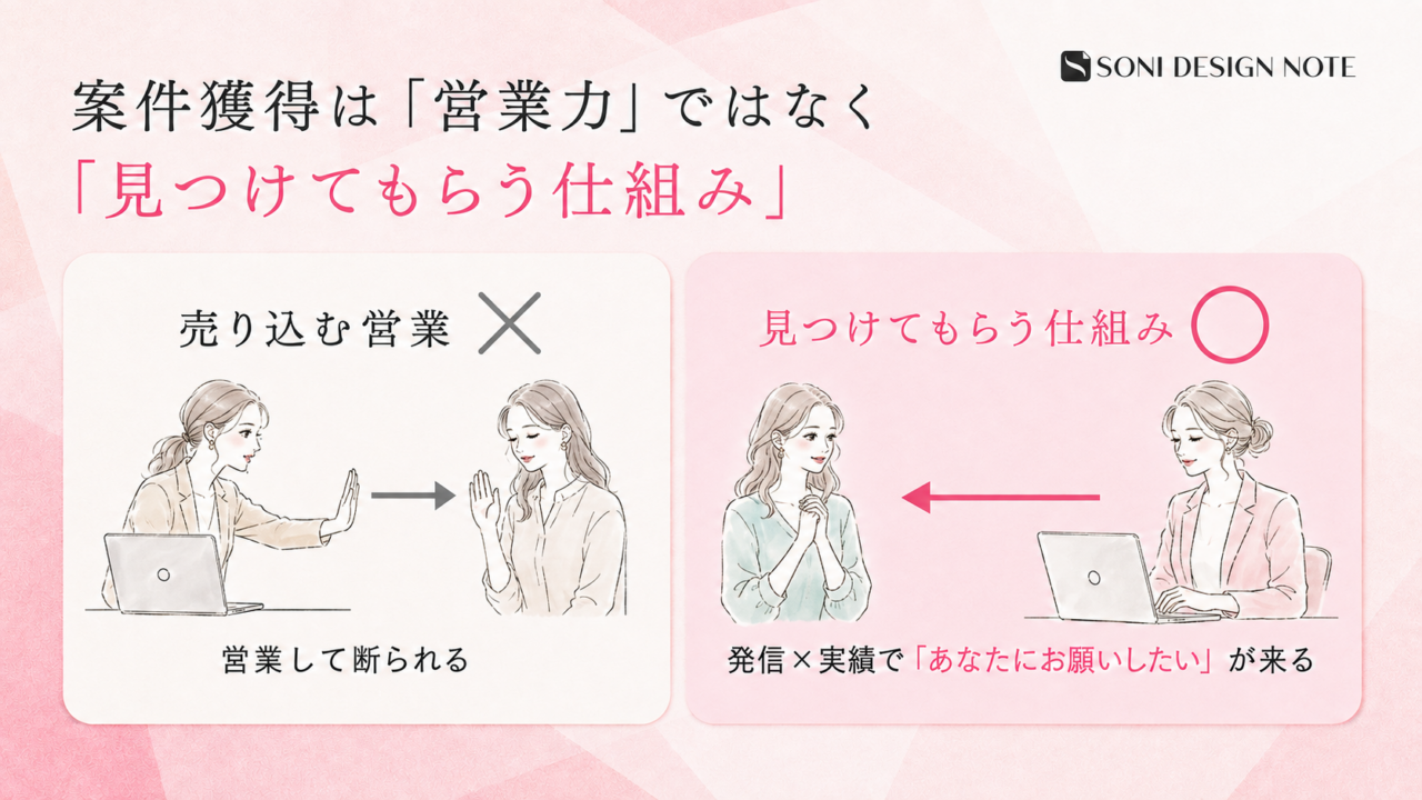 案件獲得は営業力ではなく見つけてもらう仕組み