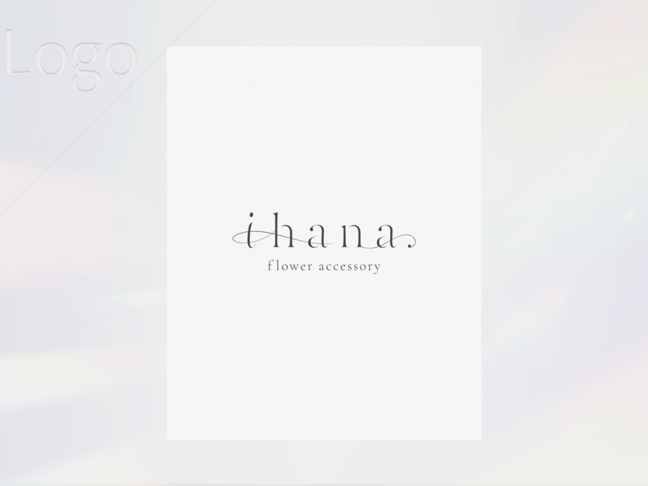 ハンドメイドフラワーアクセサリー ihana 様 ロゴ制作